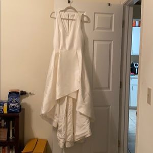 Calvin Klein high low a-line gown